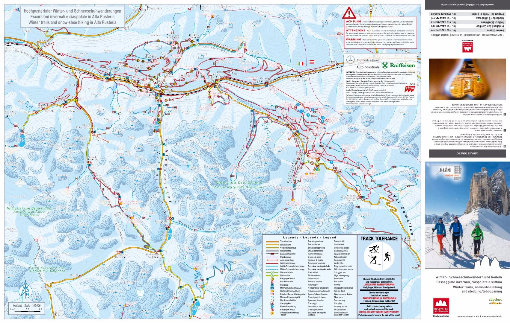Schneeschuhwandern in Sextener Dolomiten